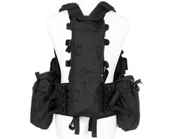 Tactical vest met diverse zakken zwart