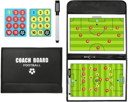 Tactiekbord Voetbal - Coaches Bord - Wedstrijd Analyse - Magnetisch Opvouwbaar - 53x31 cm - Groen