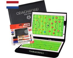 Tactiekbord voetbal + INCLUSIEF whiteboard marker set - coachmap voetbal - coachbord - tacktiekbord - trainersmap - voetbal - coachmap - zwarte map - coach voetbal bord -inclusief magneten - zilver