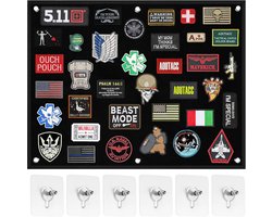 Tactisch Ophangpaneel met Klittenband voor Patches en Badges - Opvouwbaar Displaybord 58x45 cm