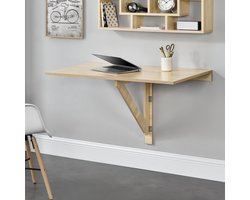 Tafel bureau opvouwbaar voor wandmontage 100x60x58 hout