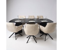 Tafel Deens Ovaal Eikenhout - Set Driehoek - Donker Eiken