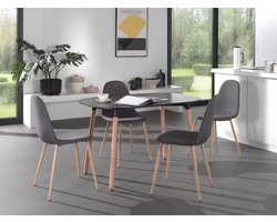 Tafel 'Evi' 120x80 Zwart mat