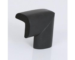 Tafel hoekbeschermers set | 4 stuks | Zwart | Zelfklevende tafelhoek beschermers | Tafelhoek beschermers | Beschermhoeken | Veiligheid baby peuter en kind | Met bevestiging materiaal | Zelfklevende buffers | Tafelbuffer | Schuim | Foam materiaal