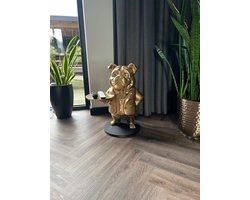 Tafel Hond Bijzet Tafel 40CM | Bulldog Butler Tafel - Unieke Decoratieve Dienbladhouder & Sleutelorganizer – Grappig Hondenbeeldje voor Woondecoratie – Perfect Cadeau voor Hondenliefhebbers