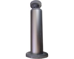 tafel / kast pootjes zilver 40mm rond en 150mm hoog kan worden versteld op oneven vloer tot 15mm