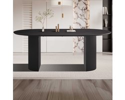 Tafel 'Lagos' 200 cm Ovaal Decor Donkerbruin