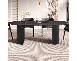Tafel 'Lagos' 220 cm Ovaal Decor Donkerbruin