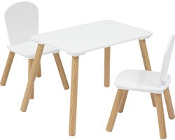 Tafel met 2 Stoelen voor Kinderen Dylano Wit