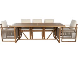 Tafel met stoelen Home ESPRIT Bruin 230 x 100 x 75 cm