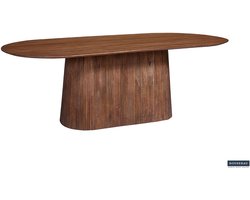 Tafel 'Miguel' 230 cm Ovaal Mango Hout Lichtbruin