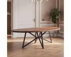 Tafel Ovaal Eikenhout - Flower