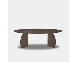 Tafel Ovaal Eikenhout - Set Driehoek - Zand