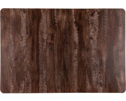 Tafel placemat donker hout kleur 43 x 28 cm van kunststof