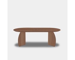 Tafel Plat Ovaal Eikenhout - Set Driehoek - Cinnamon
