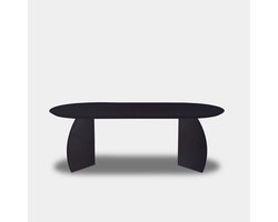 Tafel Plat Ovaal Eikenhout - Set Driehoek - Donker Eiken