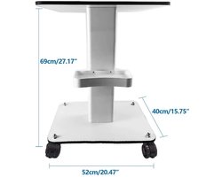 Tafel - Tafeltrolley - Roltafel - Kar Beauty Wiel - Multifunctionele Trolley - 5.3 kg - Wit