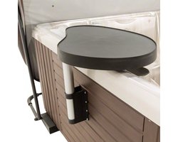Tafel voor jacuzzi - Bartafel voor spa - Spacaddy Bar - Draaibaar - Kunststof - Zwart - 69 x 48 x 35 cm