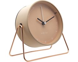 Tafel Wekker 14x13x7cm-Stil-Roze-Metaal-NeXtime Berlin Table