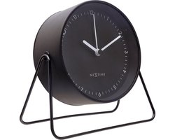 Tafel Wekker 14x13x7cm-Stil-Zwart-Metaal-NeXtime Berlin Table