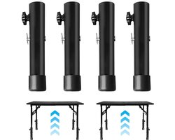 Tafelbeenverlengingen 20 cm metalen poten - Meubelpoten in hoogte verstelbaar - 4 stuks