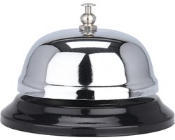 Tafelbel/receptiebel - Metaal - Zilver - 9 cm