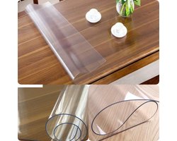 Tafelbeschermer PVC - Onderlegger op maat - Meubels beschermen - Hittebestendig tot 80°C - 300 x 120 cm - Transparant