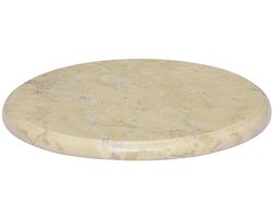 Tafelblad | Bureaublad | Werkblad | Eettafelblad Ø40x2,5 cm marmer crèmekleurig
