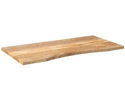 Tafelblad | Bureaublad | Werkblad met ronding 110x50x2,5 cm massief ruw mangohout