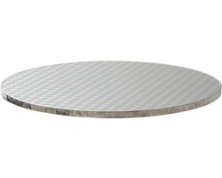 Tafelblad Rond - Blad voor Tafel - Buiten Eten - Geanodiseerd Oppervlak - 60 cm - Roestvrij Staal