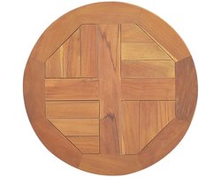Tafelblad Rond - Houten Tafelblad - Eettafel - Massief Teakhout - 40x2.5 cm - Houtkleur