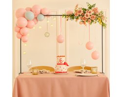 tafelboog verstelbaar - B: 107–265 cm - H: 78,5–118 cm - metaal - zwart