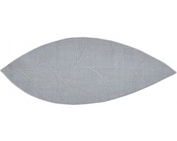 tafeldecoratie textiel blad zilvergrijs - 70 x 26 cm
