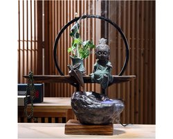 Tafelfontein - Waterstroom Keramiek - Woonkamer Decoratie - Chinese Stijl - Mini Formaat - Bruin