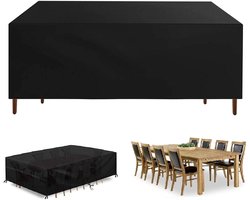 Tafelhoes Tuinmeubelen - Meubelhoes Terras - Meubels Beschermen - Waterdicht 420D Oxford - 195 x 55 x 55 cm - Zwart