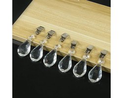Tafelkleden Gewichten Set - Metalen Clips, AB Kristalglas, Druppelprisma's, Hangers voor Picknicktafels, Zware Buitengebruik, 10 Stuks