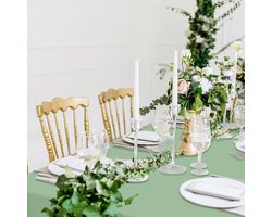 Tafelkleed 137 x 274 cm - Saliegroen - Waterdicht - Feesttafeldecoraties voor kinderen - Verjaardag, bruiloft, babyshower - Feestbenodigdheden