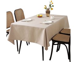 Tafelkleed - 140*180 cm - Tafellaken - Tafelkleden - Vuilafstotend - Waterdicht - Tafelkleed Feest - Tafelkleed buiten Rechthoekig - Voor eetkamer, tuin, feest, bruiloft of thuis - Katoen en linnen - Geschikt voor tafels van 80 x 120 cm