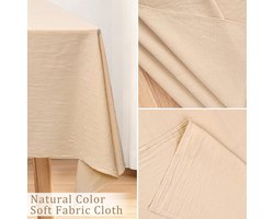 Tafelkleed 140x180 cm afwasbaar champagne rechthoekig tafelkleed linnen party tafeldecoratie salontafel keuken picknick Kerstmis restaurant.