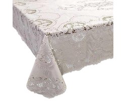 Tafelkleed Amira Vinyl 137x180cm ivoor