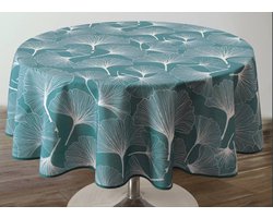 Tafelkleed anti-vlek Aulnes vert rond 160 cm Tafellaken - Decoratieve Tafel Accessoires - Woonkamer Decoratie - Bonne et Plus®