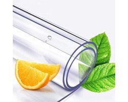 Tafelkleed beschermer - Bureaublad beschermer - Beschermhoes voor tafel - Waterdicht en afneembaar - Gemakkelijk schoon te maken - Geschikt voor houten meubels, keuken, salontafel, tuin, kaptafel, bijzettafelmat - 90x160cm/35,4x63inch - Transparant