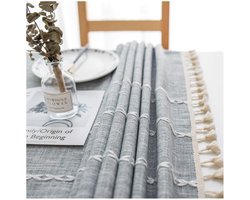 Tafelkleed - Decoratief Kleed - Bescherming Tafel - Stofwerend Ontwerp - 120x280cm - Grijs