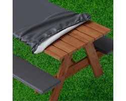 Tafelkleed en Bankovertrekken - Picknickkleed Set - Bescherming en Decoratie - Waterdicht Vinyl met Flanel - 30x96 inch Rechthoek - Zwart