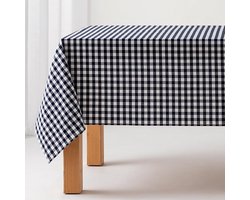 Tafelkleed Gingham - Keukentextiel Tafeldecoratie - Eettafel Aankleden - Vlekbestendig Materiaal - 140 x 300 cm - Beige