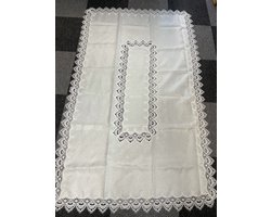 Tafelkleed - Grofkant - Wit - Ovaal - 180 x 130 cm - 8139