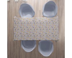 Tafelkleed Katoen - Keukentextiel - Eettafel Beschermen - Italiaans Vakmanschap - 180 x 250 cm - Grijze Katjes