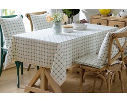 Tafelkleed Katoen Linnen - Decoratief Laken - Eettafel Beschermen - Afwasbaar Vlekbestendig - 160 cm Rond - Modern Rood