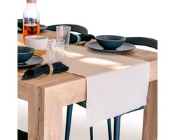 Tafelkleed Katoen - Loper Keuken - Eettafel Decoratie - 100% Panama Katoen - 45x220 cm - Beige