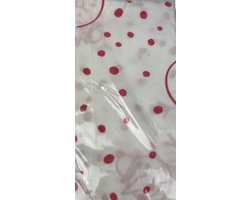 Tafelkleed Kerst Sneeuwpop Stippen - Rood / Wit - Zacht Luxe Papier - 200 x 140 cm